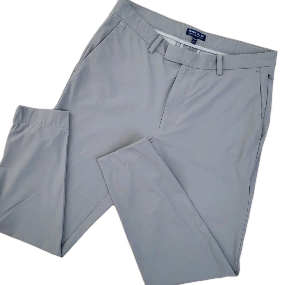 Peter Millar Blade Performance Ankle Trouser Pants Gale Gray Mens 32/30